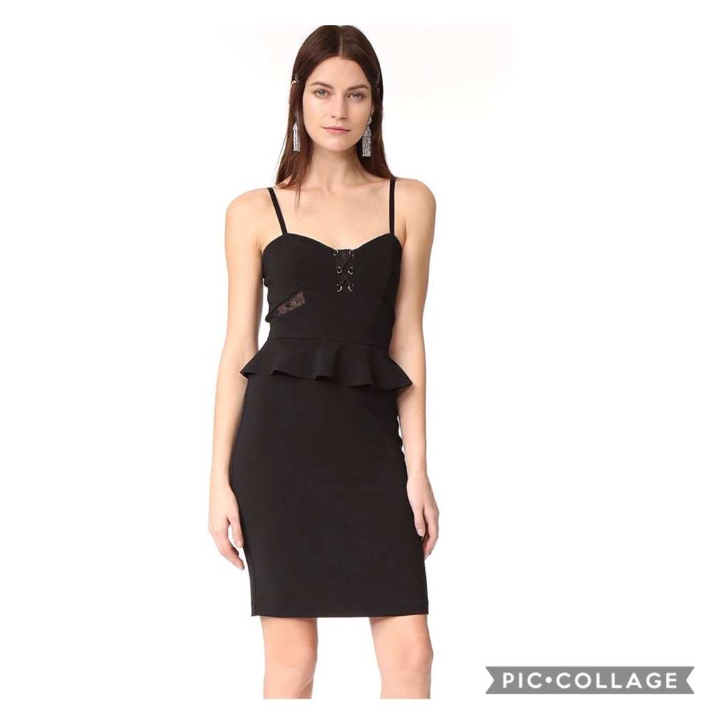 PARKER - Sachi Lace-Trim Peplum Dress